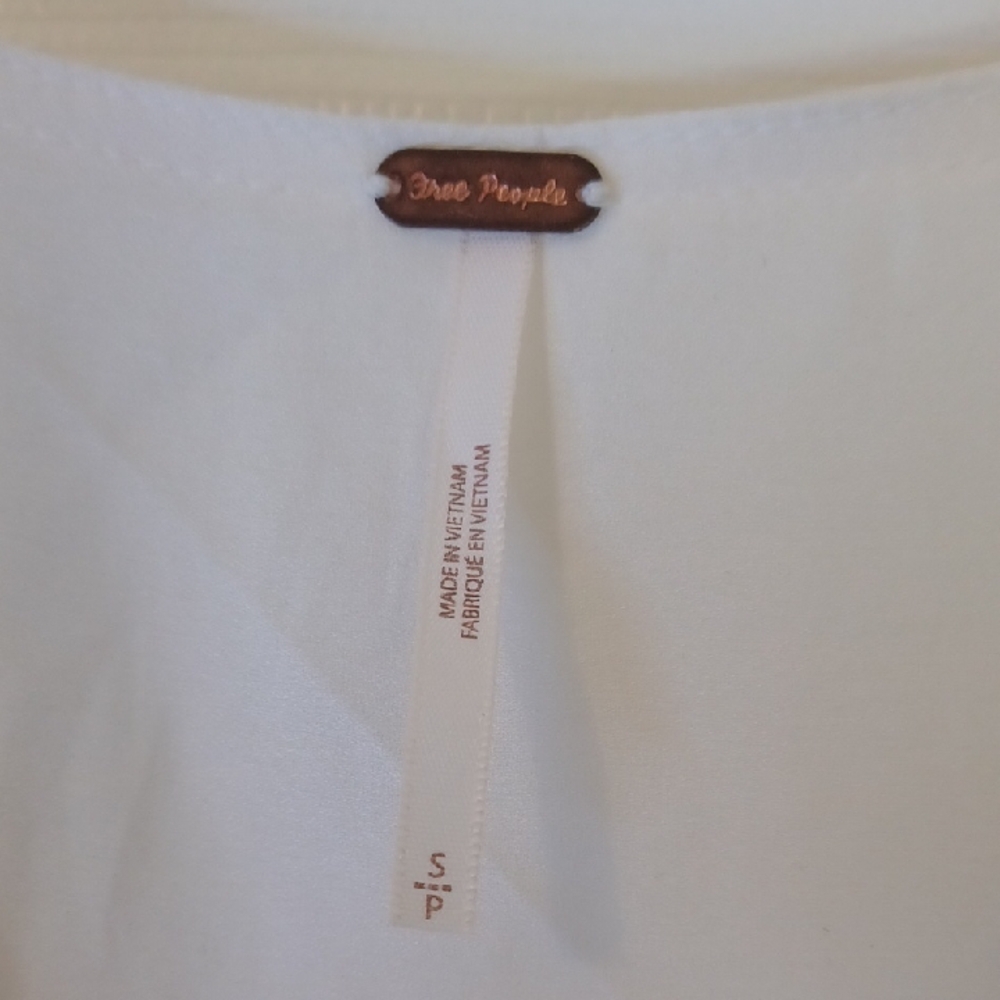 Free People Cream Drape Boho Blouse, NWT - Picture 2 of 6